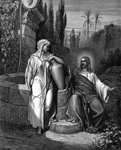 Jesus Talks with the Samaritan Woman by Gustave Dore